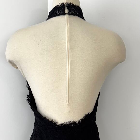 Free People Intimately Harper Lace Mini Dress High-Neck Halter Open-Back S - Picture 7 of 10